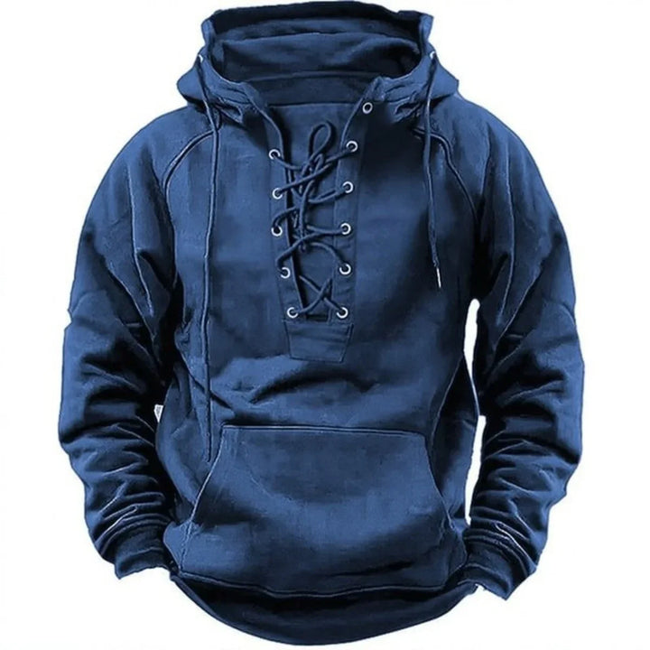 Murray™ – Retro Outdoor Hooded Sweatshirt with Laces, Designed for Autumn and Winter