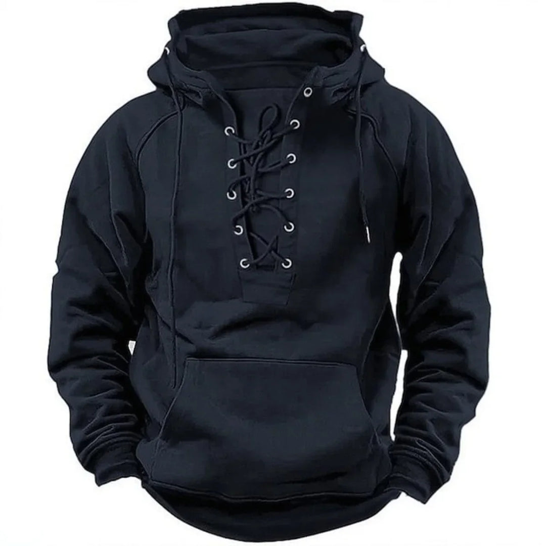 Murray™ – Retro Outdoor Hooded Sweatshirt with Laces, Designed for Autumn and Winter