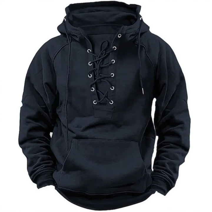 Murray™ – Retro Outdoor Hooded Sweatshirt with Laces, Designed for Autumn and Winter